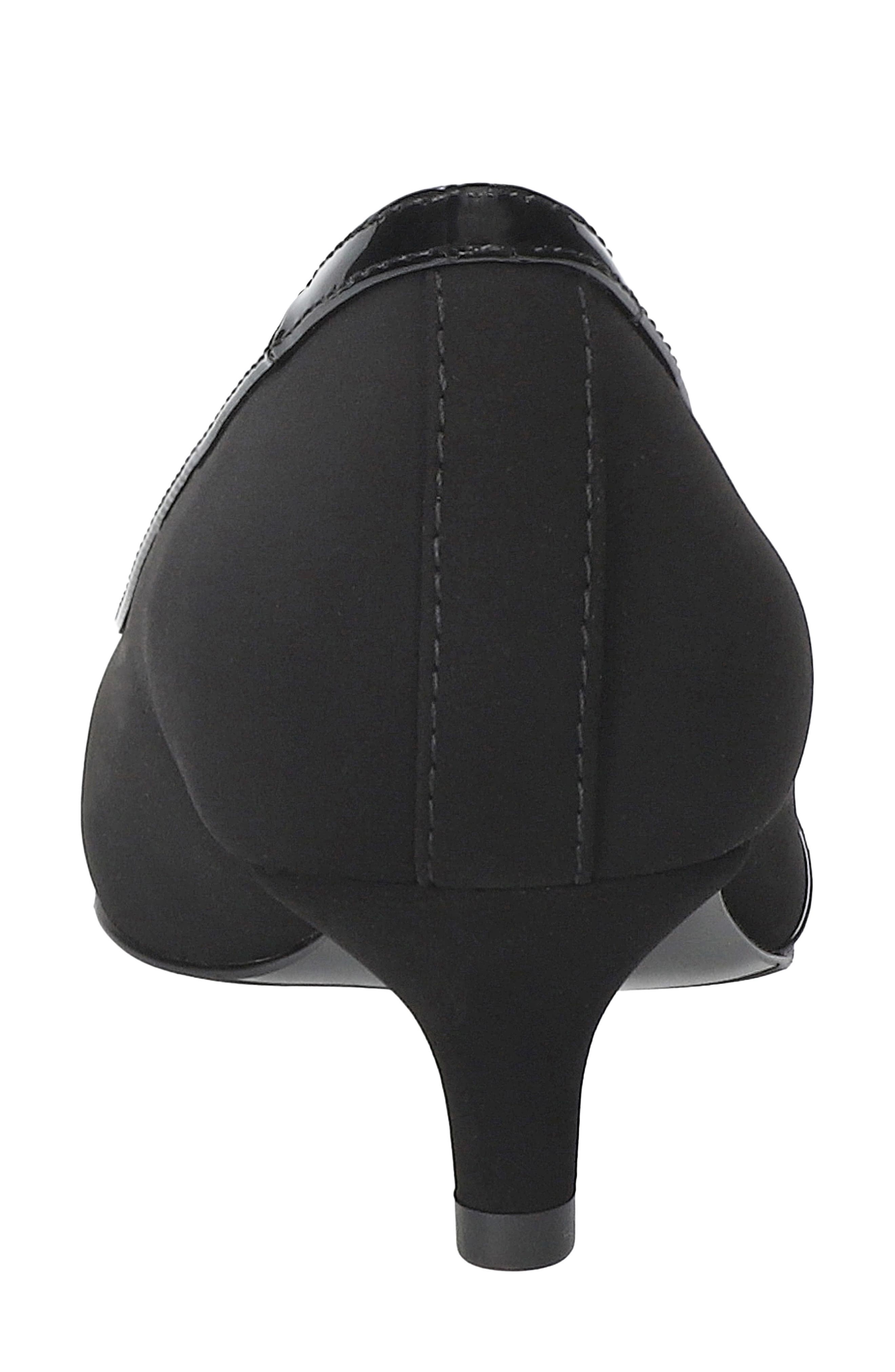 Maye Pointed Toe Kitten Heel Pump, Alternate, color, BLACK LAMY-PATENT