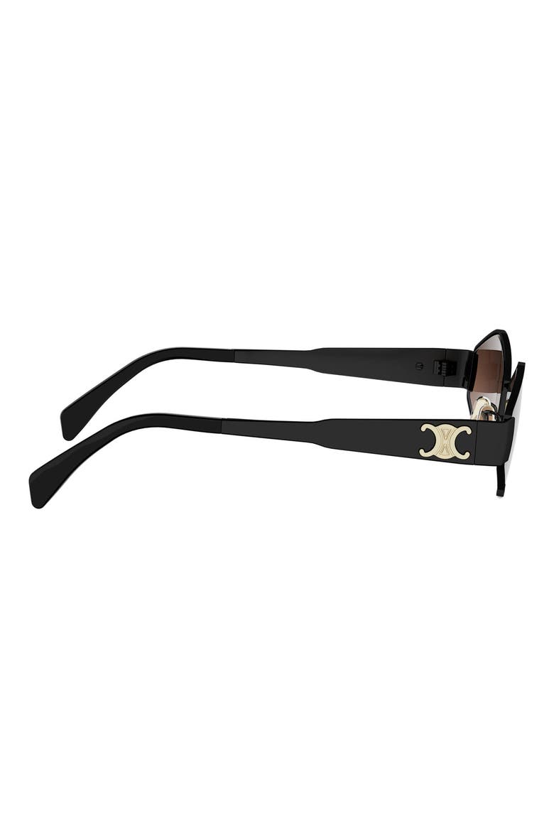 Triomphe 54mm Geometric Sunglasses, Alternate, color, SHINY BLACK / GRADIENT BROWN
