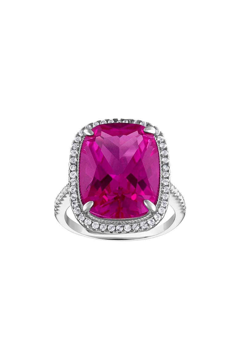 Sterling Silver Lab Created Pink Sapphire Ring, Main, color, PINK SAPPHIRE