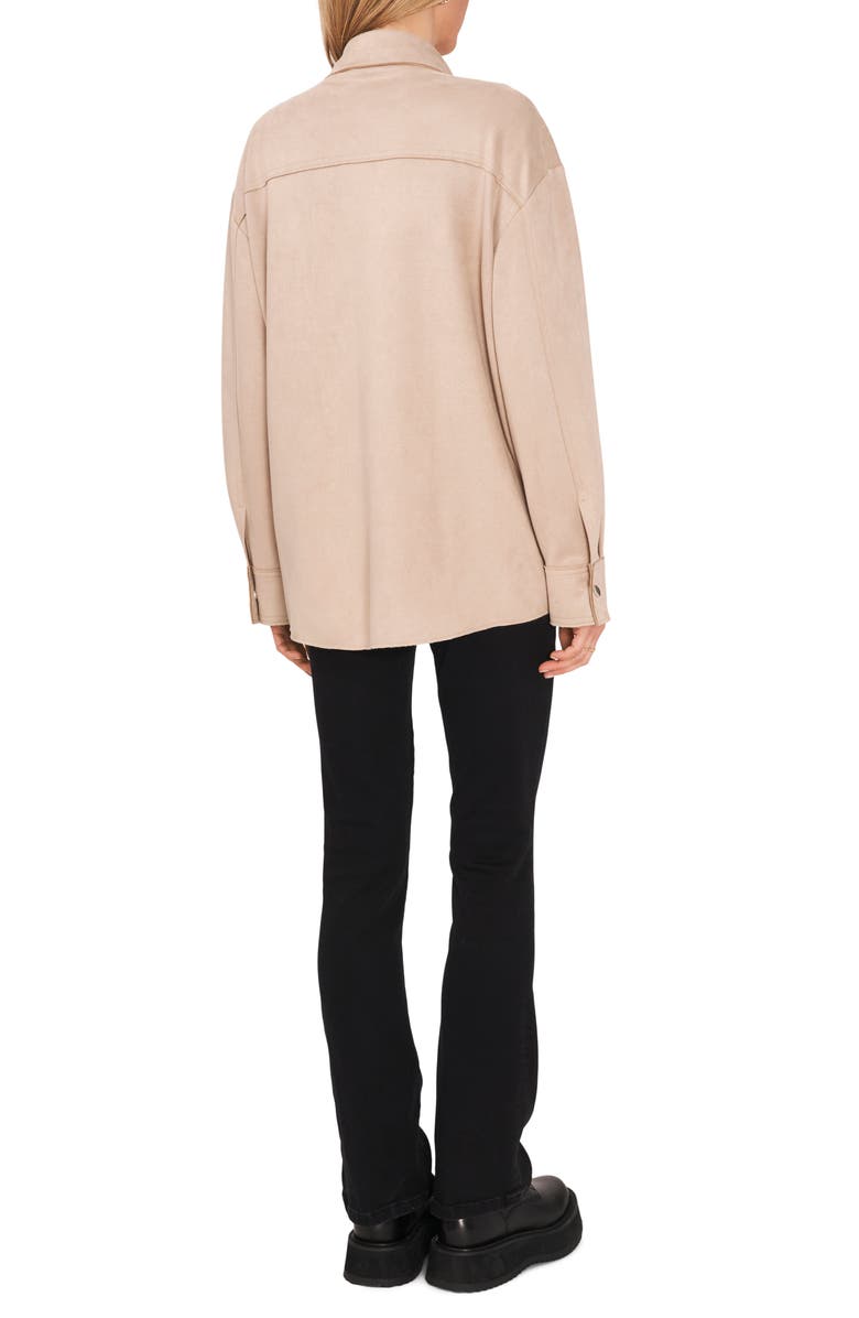 Vince Camuto Snap Front Faux Suede Shacket, Alternate, color, 