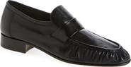 The Row Leather Grained Soft Loafer