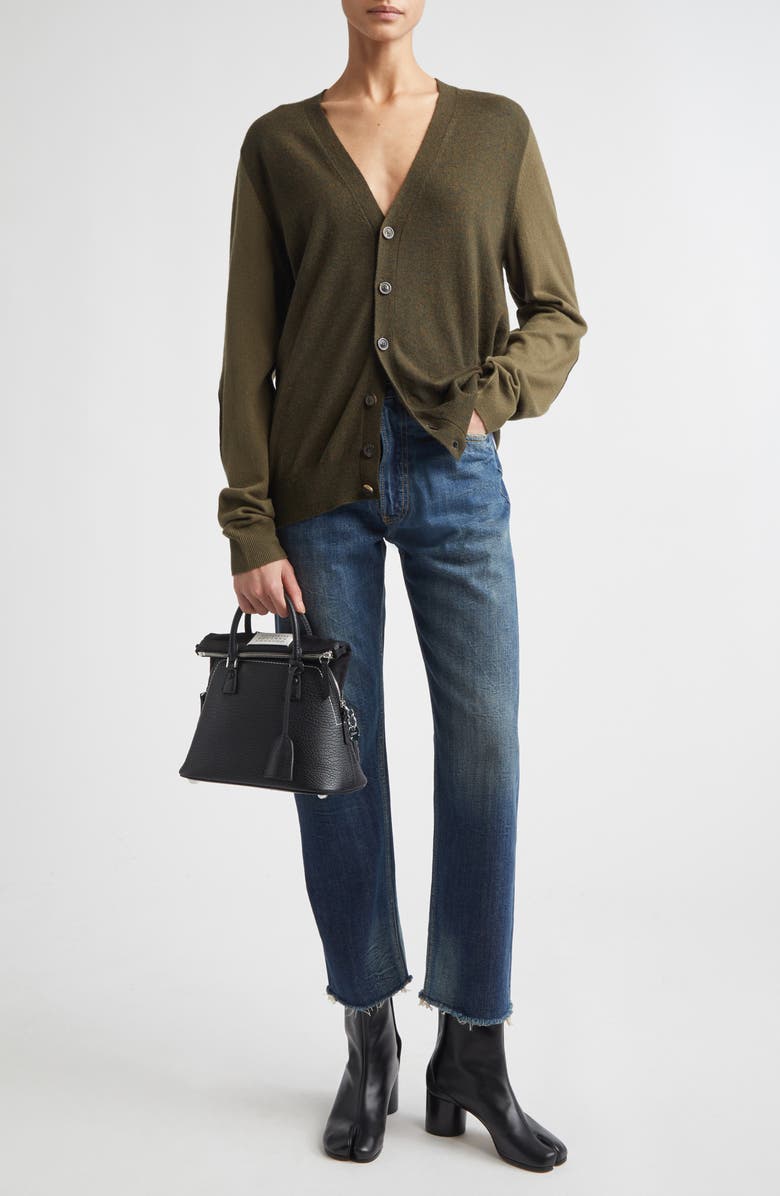 Maison Margiela Distressed Raw Hem Straight Leg Jeans, Alternate, color, Blue Wash