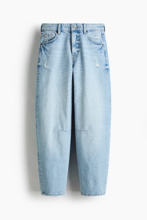 Barrel High Waist Ankle Jeans