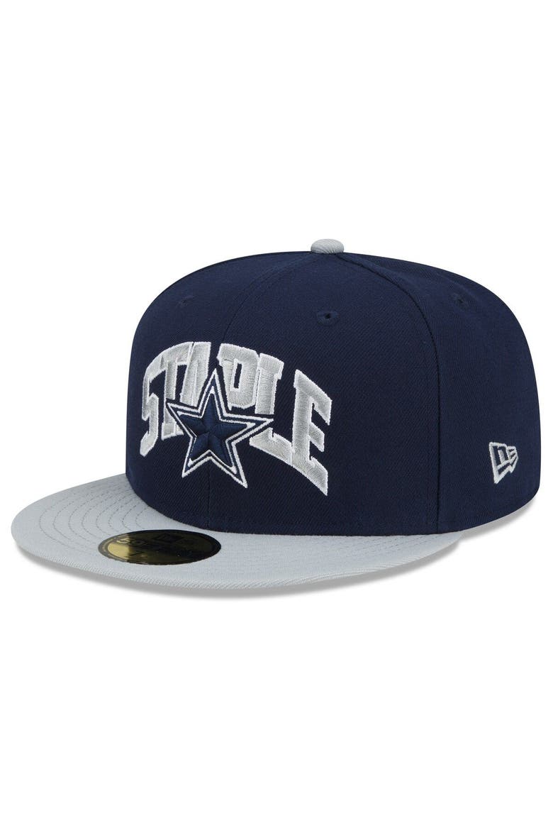 Men's New Era Navy/Gray Dallas Cowboys NFL x Staple Collection 59FIFTY Fitted Hat, Alternate, color, Navy
