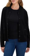 NIC+ZOE Cotton Blend Milano Knit Bomber Jacket