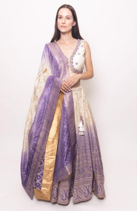Lily Banarasi Silk Shaded Lehenga Choli