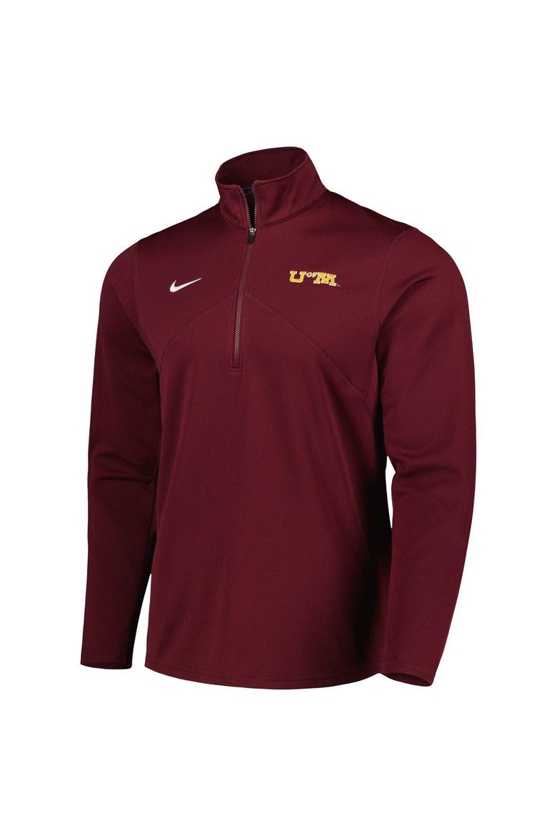 Men's Nike Maroon Minnesota Golden Gophers Vintage Collection Performance Training Quarter-Zip Top, Alternate, color, Maroon