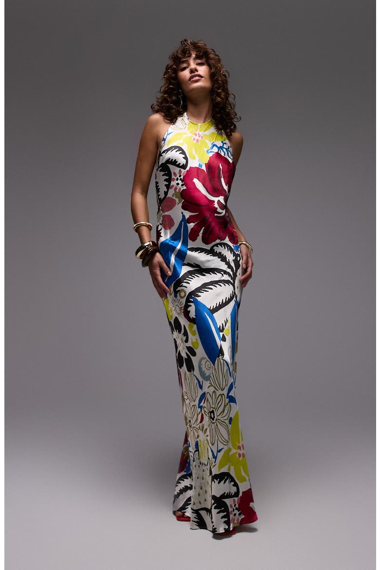 topshop satin halter dress Satin Halter Maxi Dress (Women)