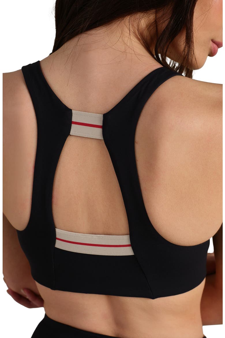 Retro Revive UPF 50+ Sports Bra, Alternate, color, PURE BLACK