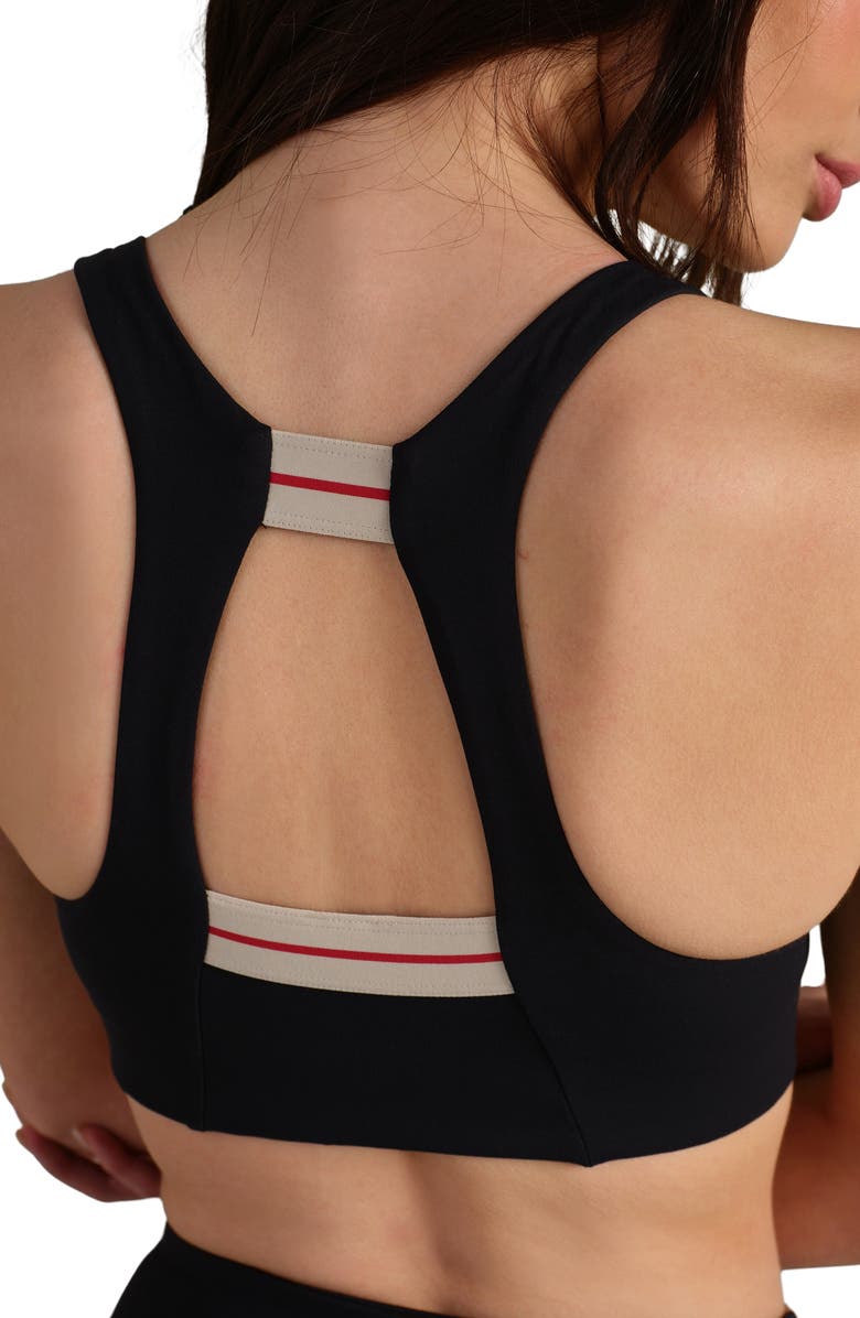 Rhone Retro Revive UPF 50+ Sports Bra, Alternate, color, Pure Black