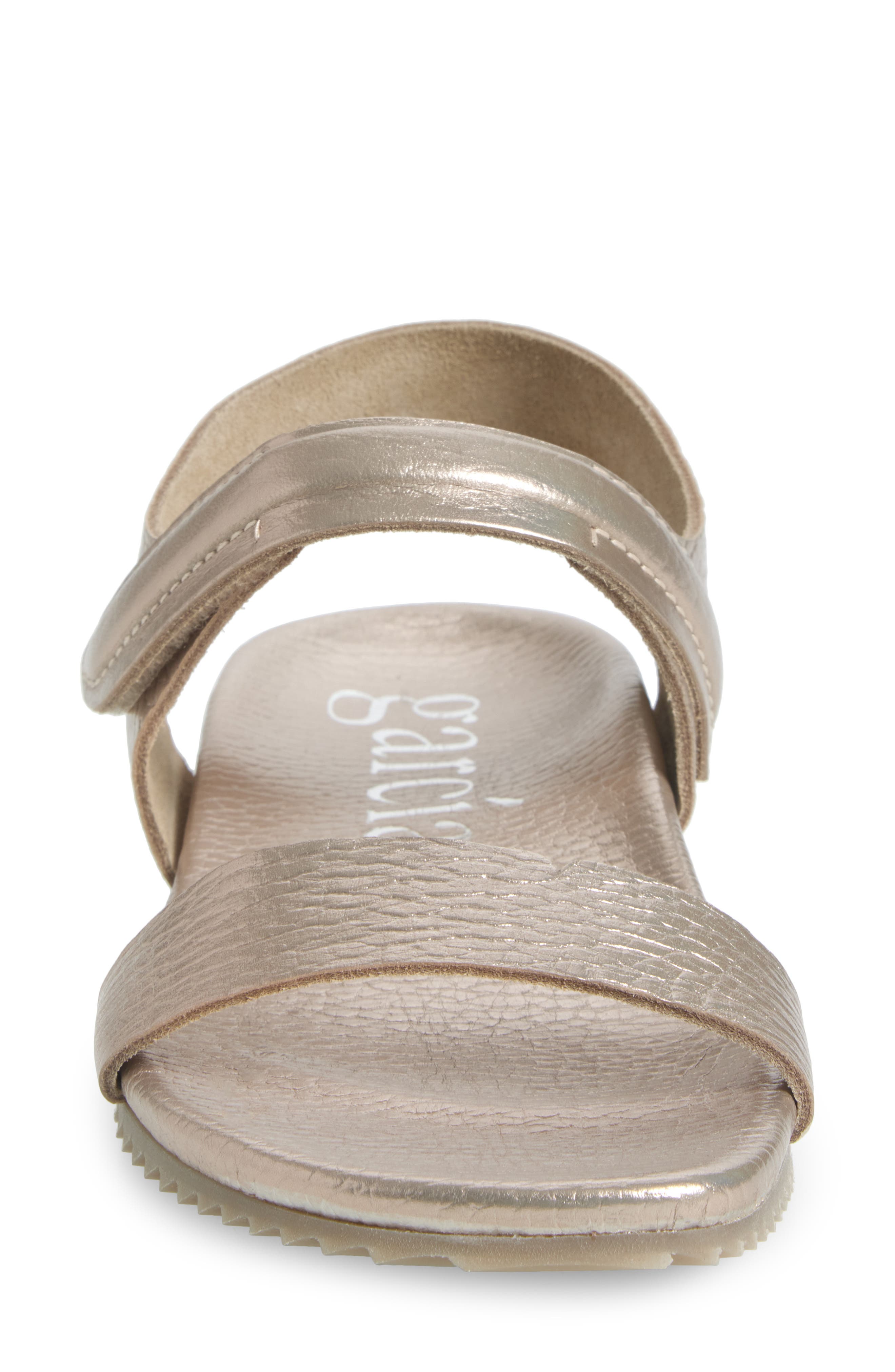 Bloson Ankle Strap Sandal, Alternate, color, WHITE GOLD CERVO LAME