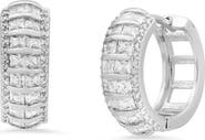 HMY JEWELRY Pavé Huggie Hoop Earrings