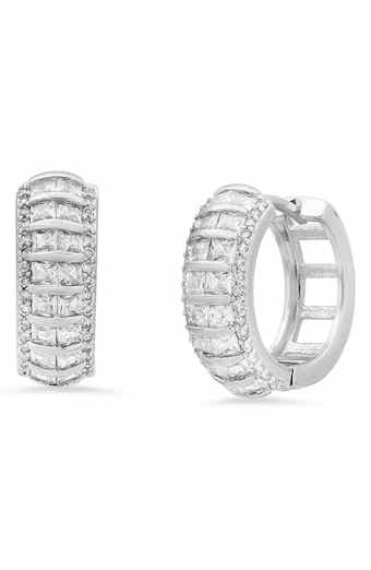 Pavé Huggie Hoop Earrings