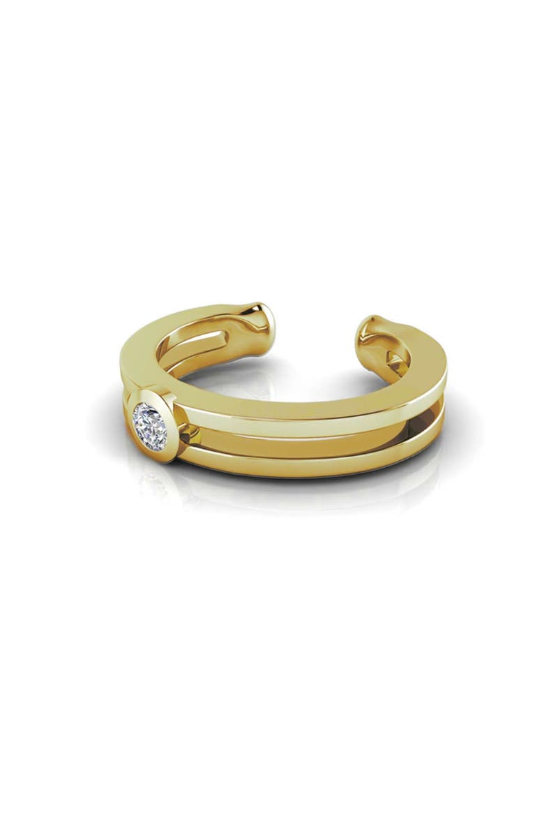 With-the-Band Ear Cuff, Main, color, Yellow Gold
