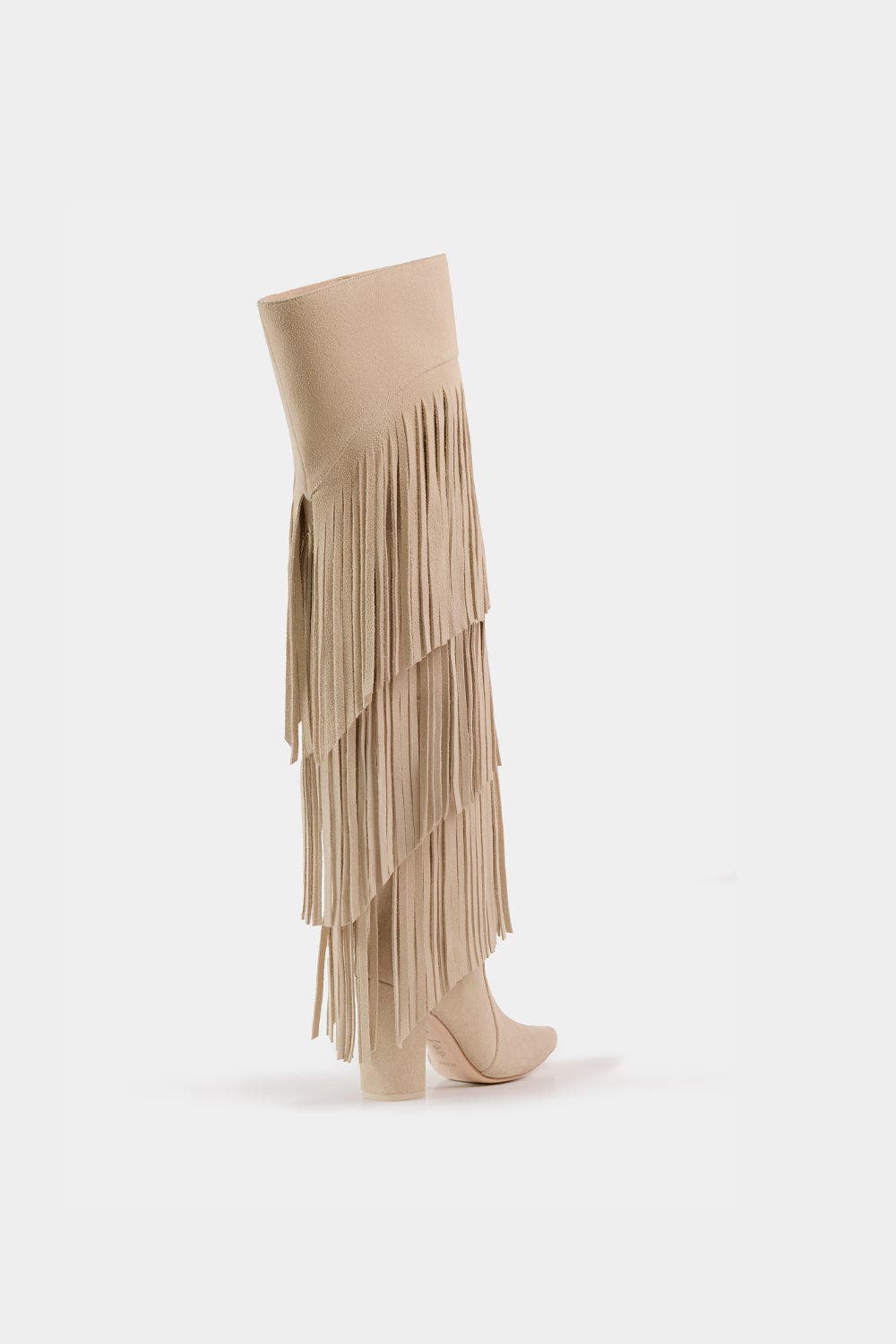 Dante Fringe Leather Tall Boots Vespa, Alternate, color, Beige