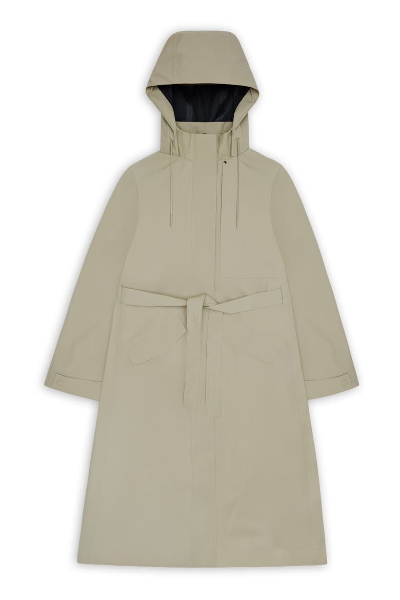 Suva Waterproof Hard Shell Rain Coat with Removable Hood, Alternate, color, BEIGE