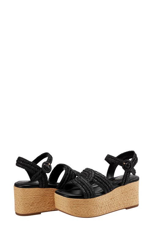 Marc Fisher Ltd Payley Ankle Strap Platform Sandal In Black