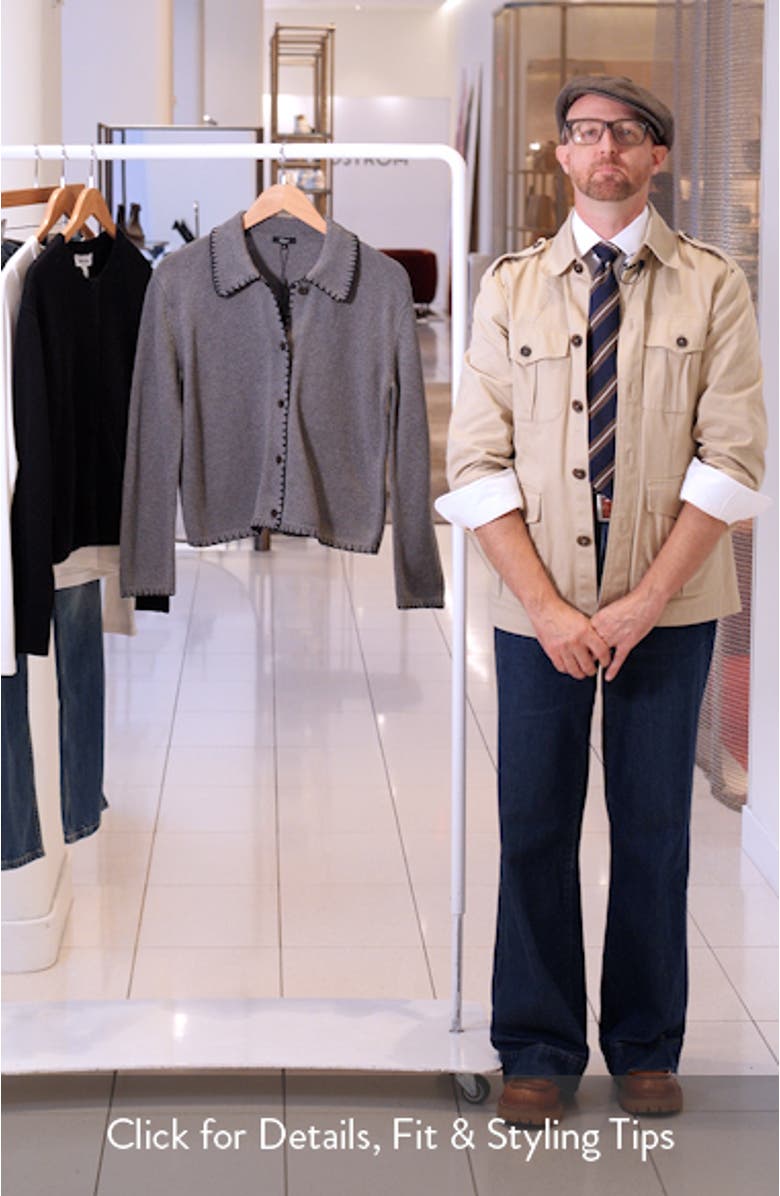 Rayleen Collared Cotton Cardigan, sales video thumbnail