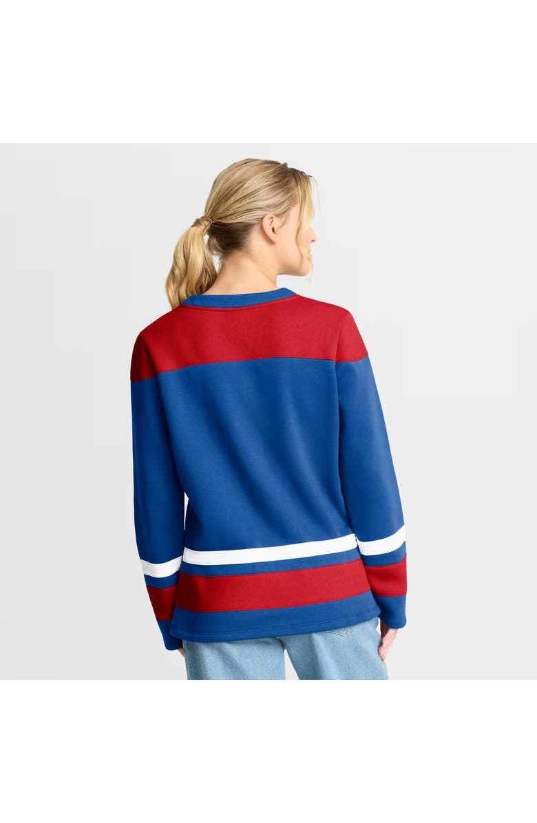 FANATICS Women's Fanatics Blue New York Rangers Icing Long Sleeve Lace Up Sweatshirt, Alternate, color, Blue