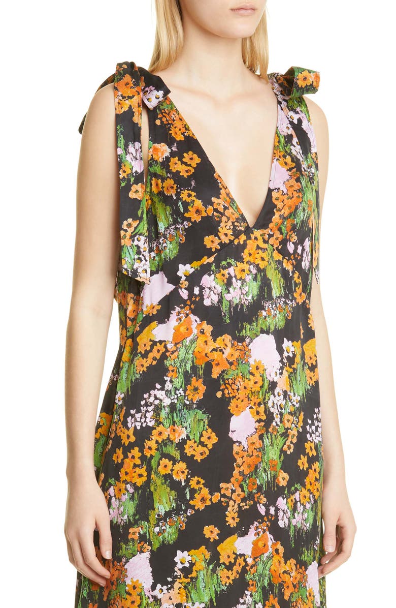 Stine Goya Naima Floral Tie Shoulder Dress, Alternate, color,