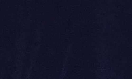 Connected Apparel Double Flutter Sleeve Faux Wrap Dress In Navy