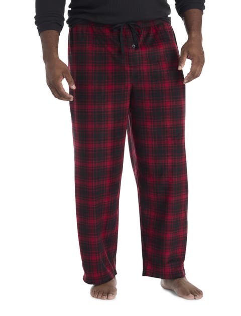 Big & Tall Buffalo Check Fleece Lounge Pants