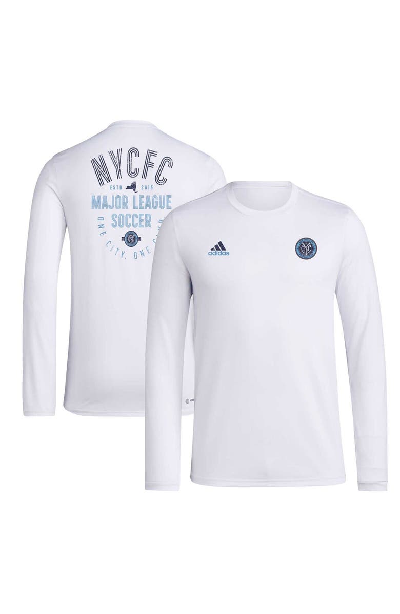 adidas Men's adidas White New York City FC Local Stoic Long Sleeve T-Shirt, Alternate, color, White