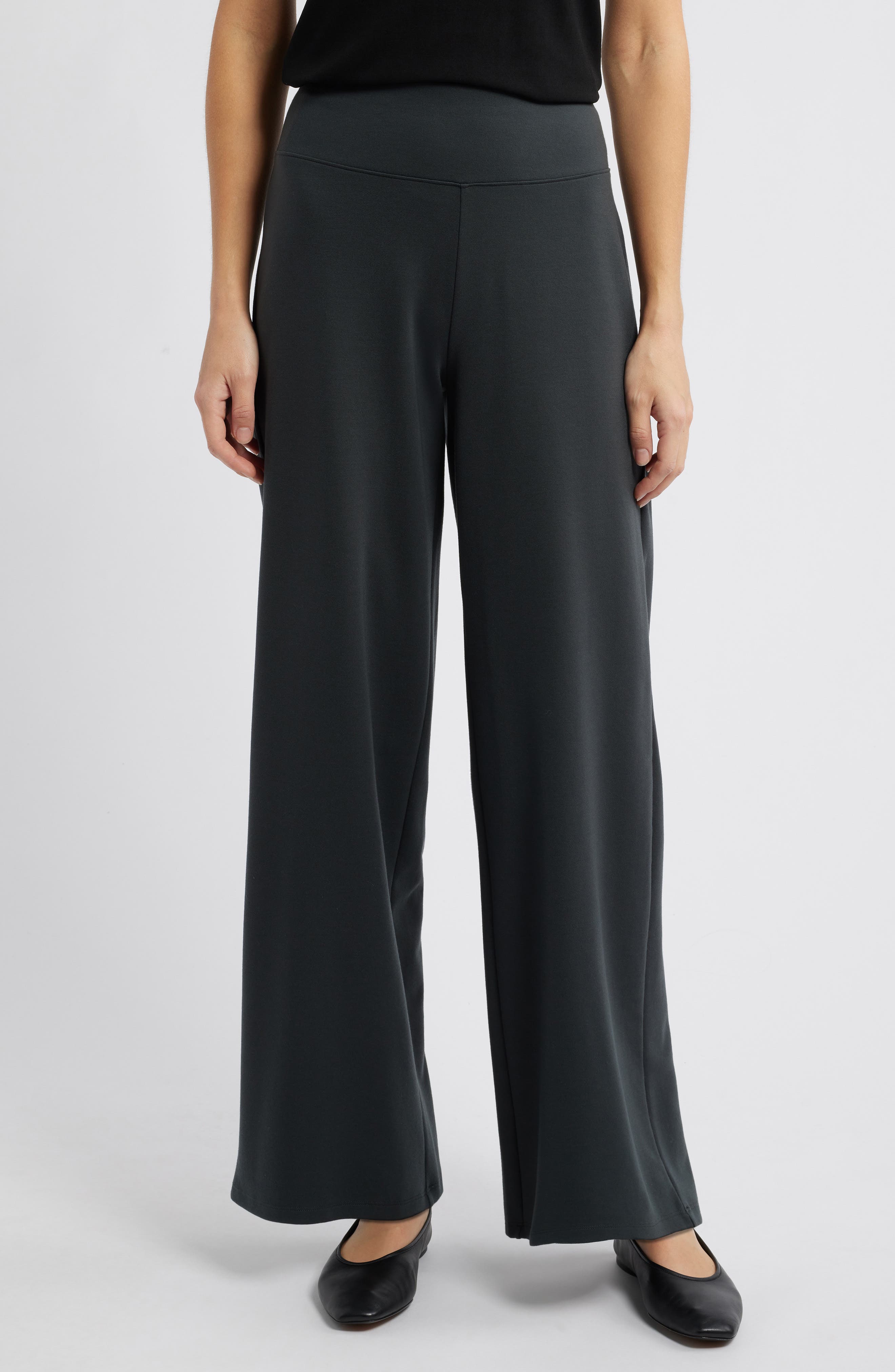 Eileen Fisher Wide Leg Double Knit Pants