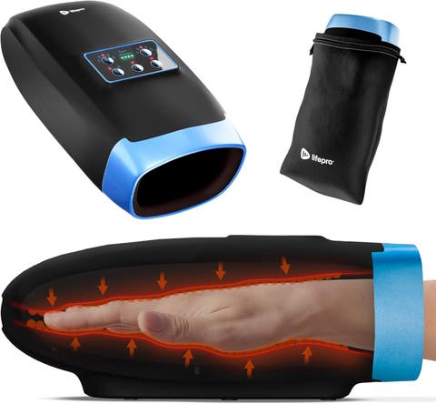 Legra Plus Hand Massager with Heat and Compression Finger, Wrist, and Palm Massager with 5 and 6 Modes