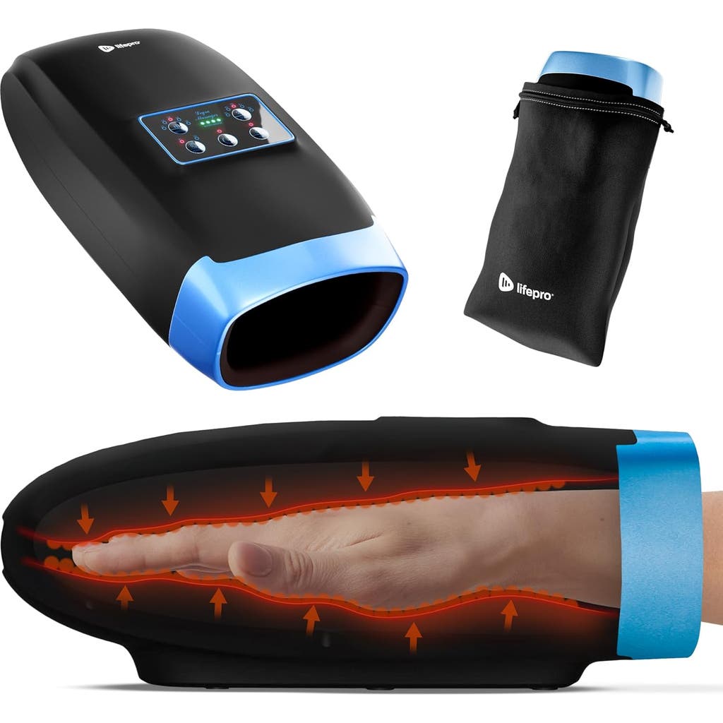 Lifepro Legra Plus Hand Massager With Heat And Compression Finger, Wrist, And Palm Massager With 5 A