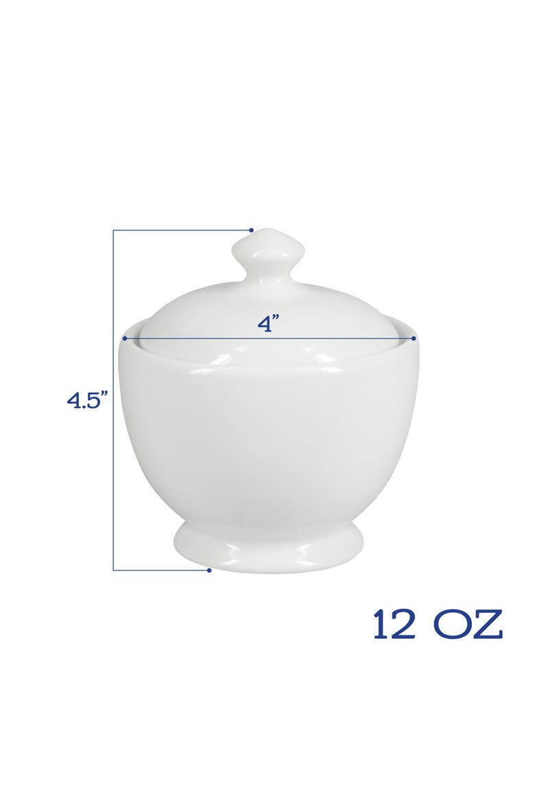 Table Basics Pitcher, Sugar Bowl & Creamer Dish Set, Alternate, color, WHITE