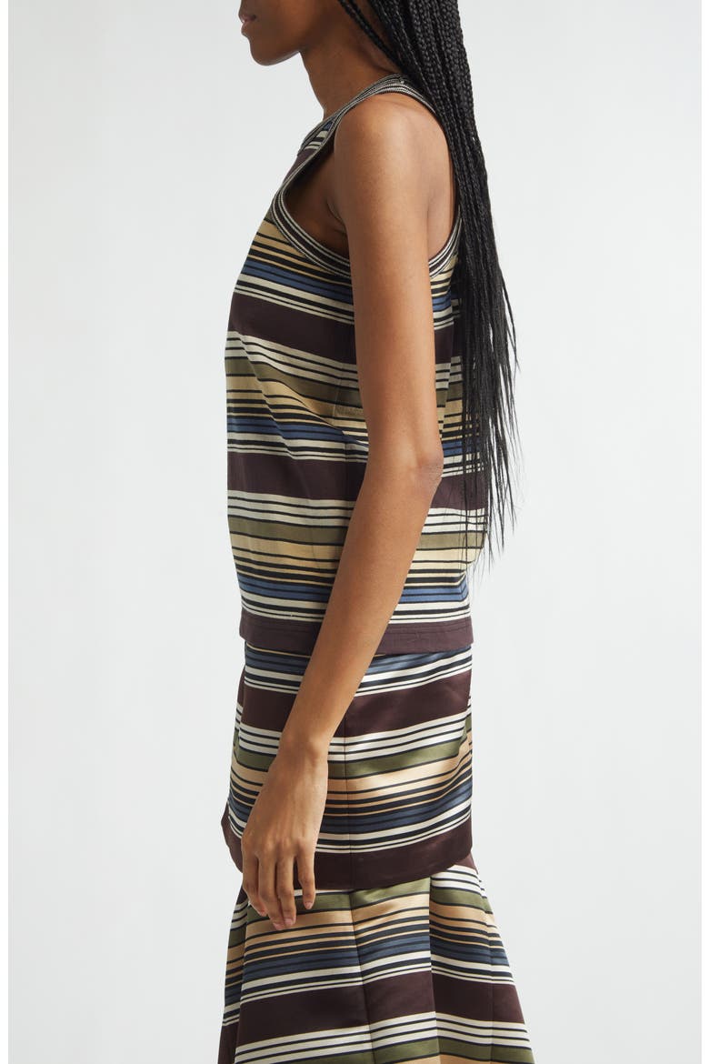 Horizontal Stripe Tank, Alternate, color, BROWN/ BEIGE