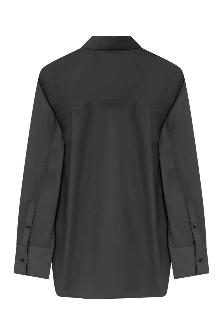Jojo Crisp Button-Up Shirt, Alternate, color, Black