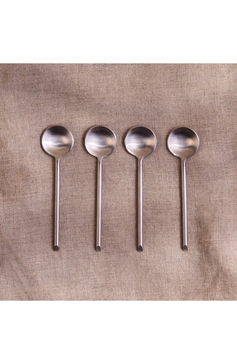 Be Home Thin Spoons - Set of 4, Alternate, color, Metallic Silver