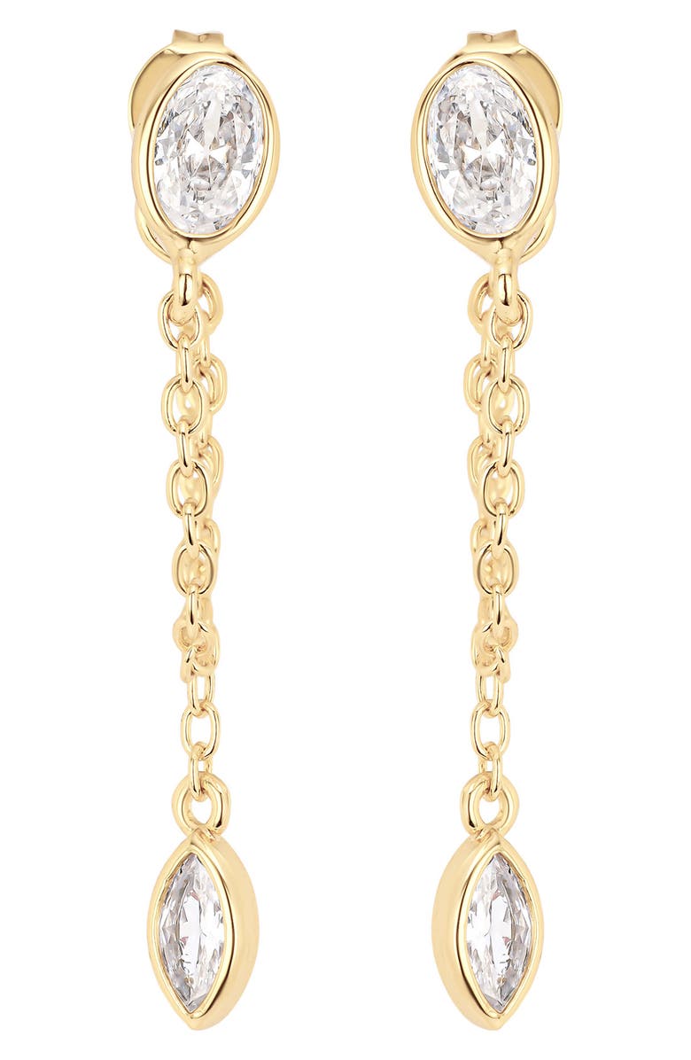 ATHRA LUXE The Oval and Marquise Muse Chain Drop Earrings, Main, color, 