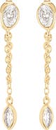 ATHRA LUXE Modern Muse Oval CZ Drop Earrings