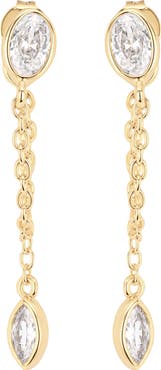 ATHRA LUXE Modern Muse Oval CZ Drop Earrings