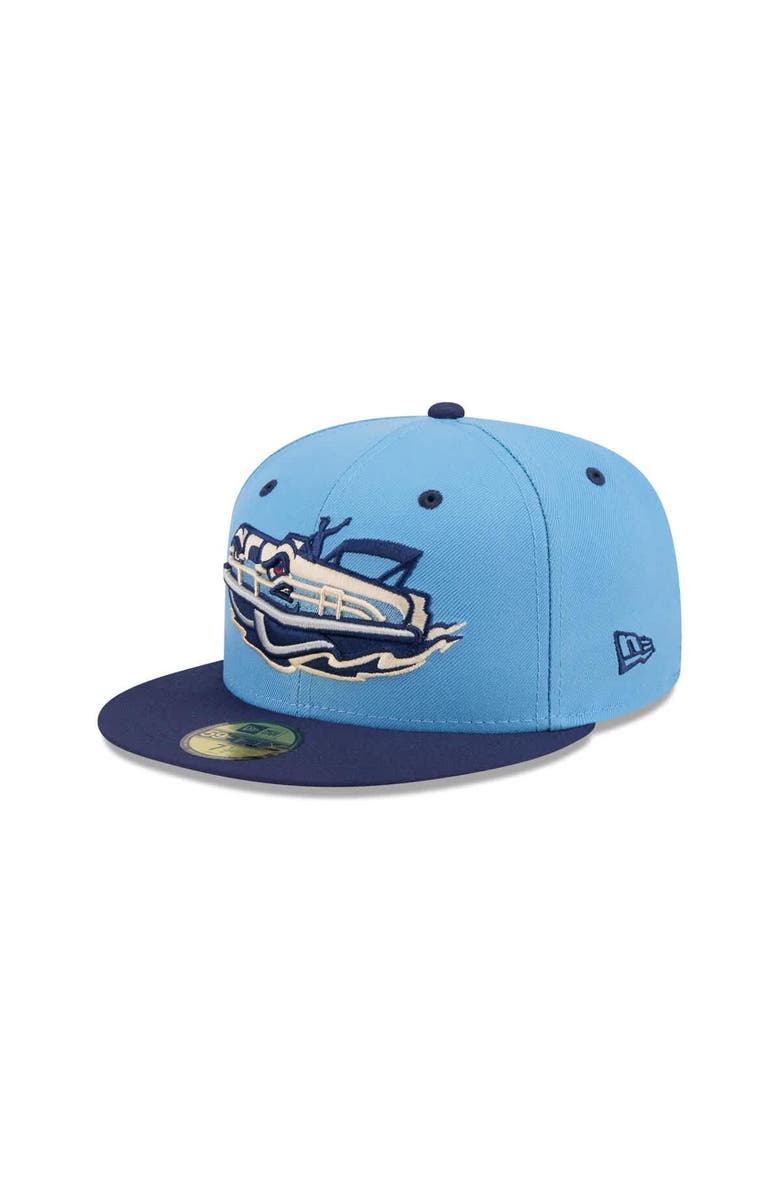 New Era Men's New Era  Light Blue Great Lakes Loons Theme Nights 59FIFTY Fitted Hat, Alternate, color, 