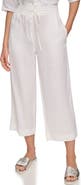 DKNY Drawstring Crop Linen Pants