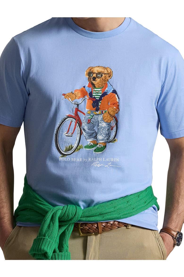 Big & Tall Summer Bear T-Shirt, Alternate, color, AUSTIN BLUE