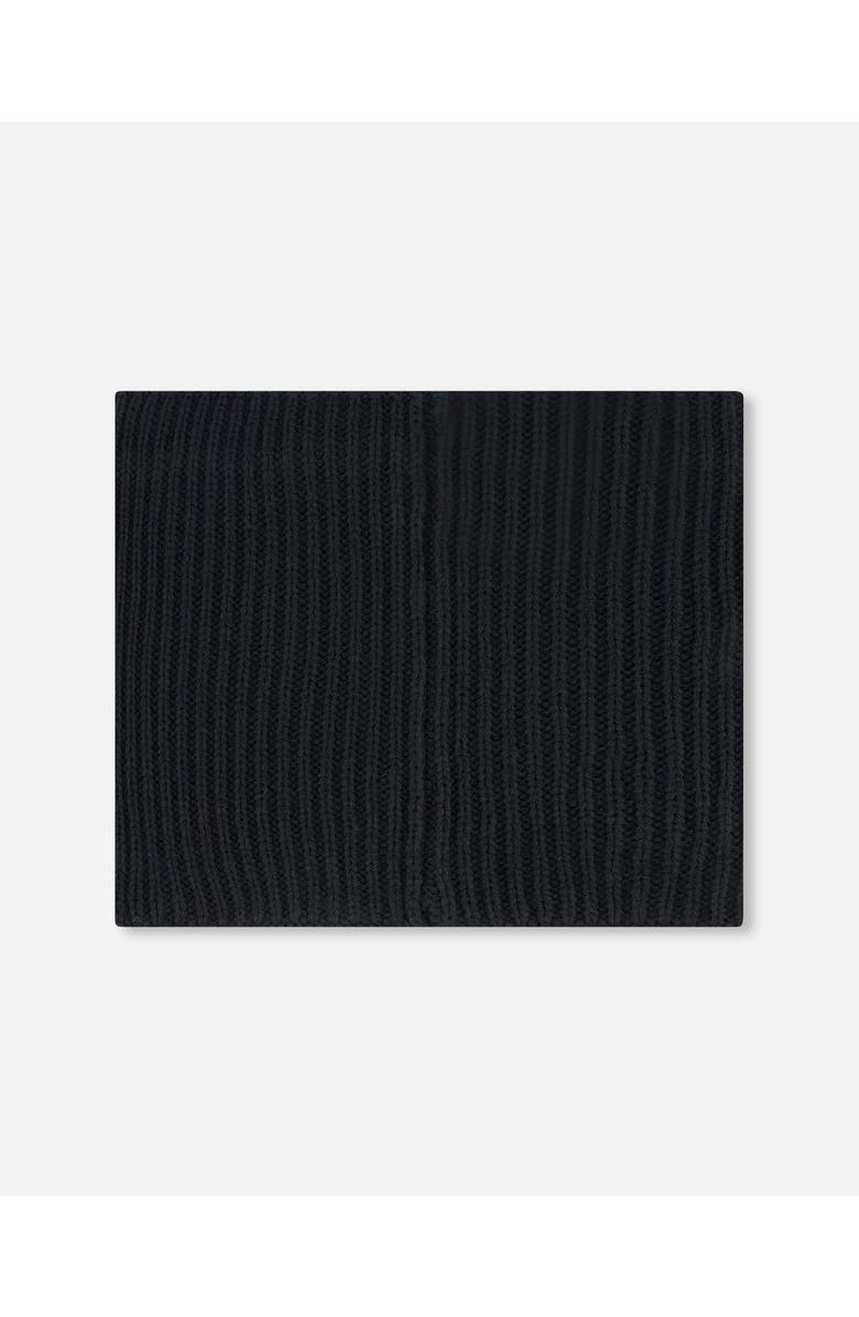 Deux par Deux Kids Gender Inclusive Mid-Season Knit Neck Warmer, Alternate, color, Black