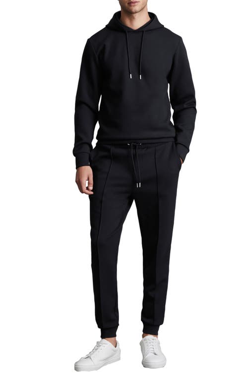 Reiss Navy Interlock Jersey Drawstring Joggers In Blue