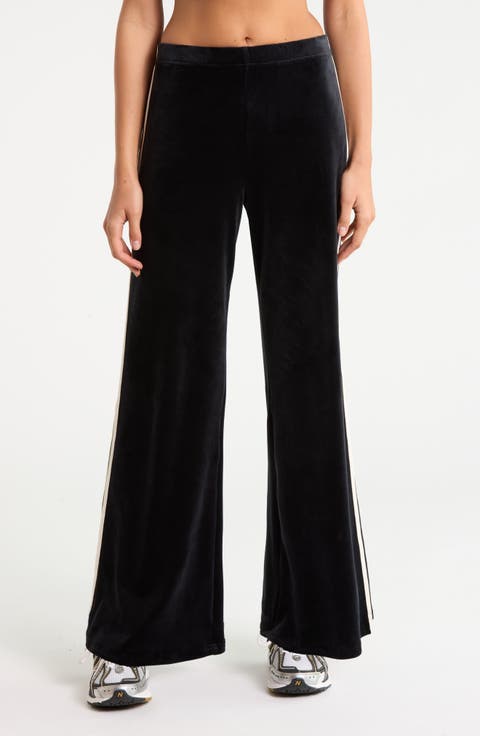 Heritage Velour High Waist Wide Leg Pants