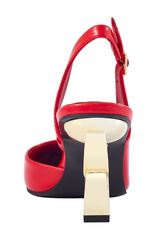 Ninety Union Rain Slingback Pump In Red