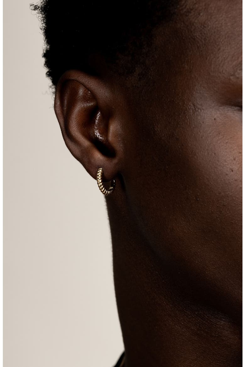 Men's Small Twist Hoops, Alternate, color, Yellow Gold Vermeil
