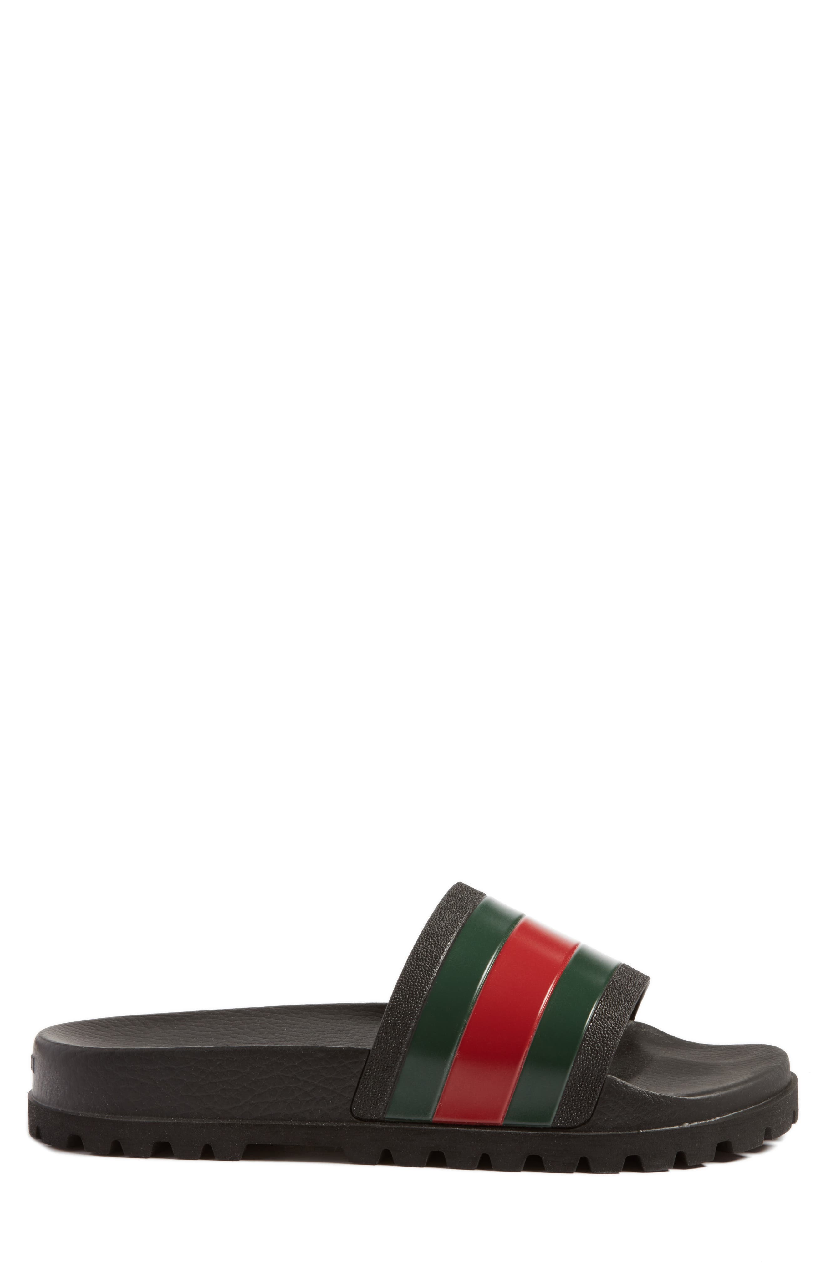 Gucci Slide Sandal, Alternate, color, Nero/Nero