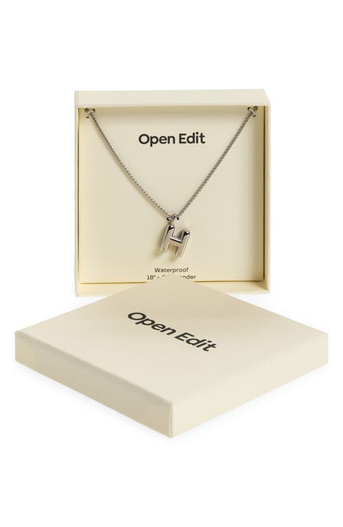 Open Edit Waterproof Bubble Initial Pendant Necklace