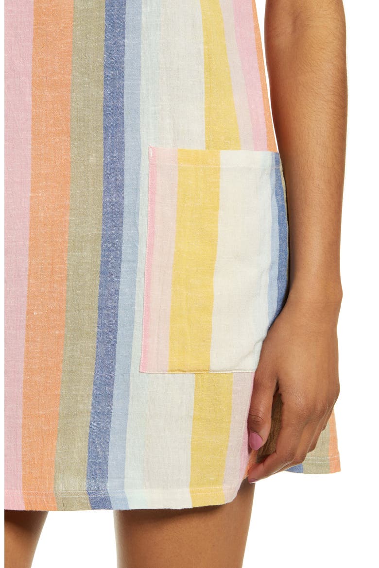 Straight Round Stripe Sundress, Alternate, color, MULTI