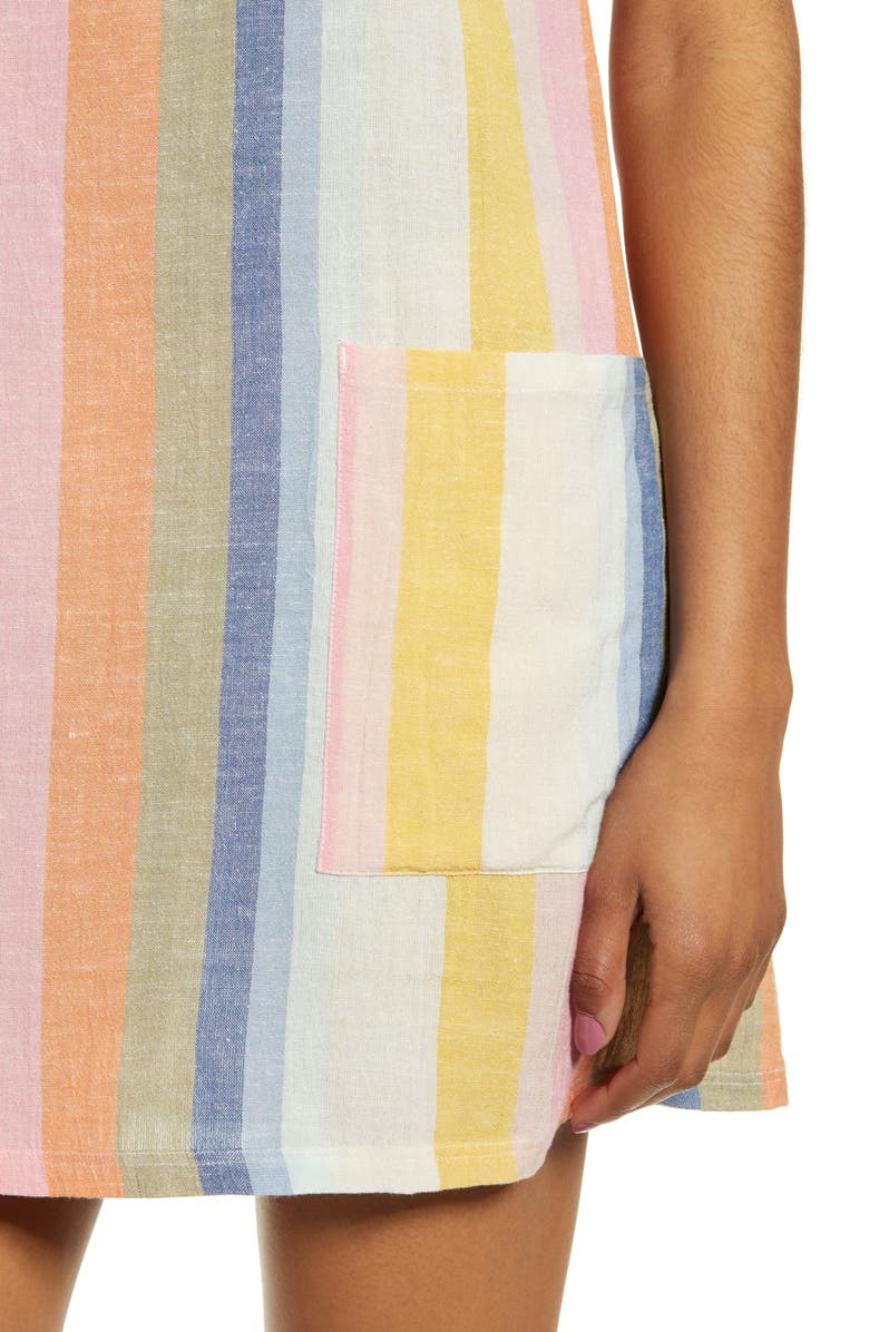 Billabong Straight Round Stripe Sundress, Alternate, color, 