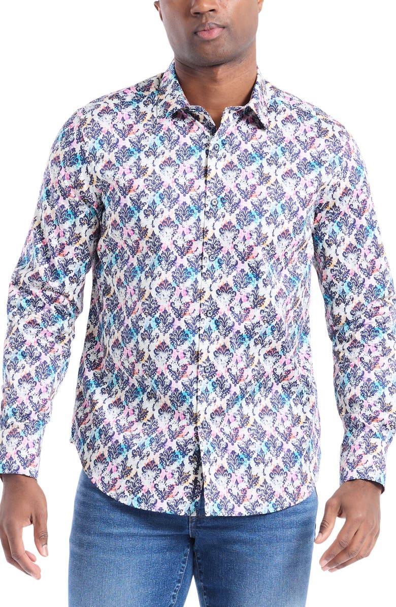 Robert Graham Cobram Long Sleeve Cotton Button-Shirt, Main, color, 